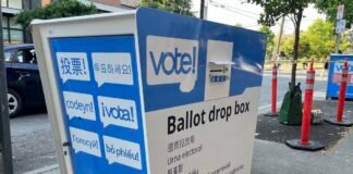 A drop box at the Ballard branch of the Seattle Public Library in King County. (Photo by Laurel Demkovich/Washington State Standard)